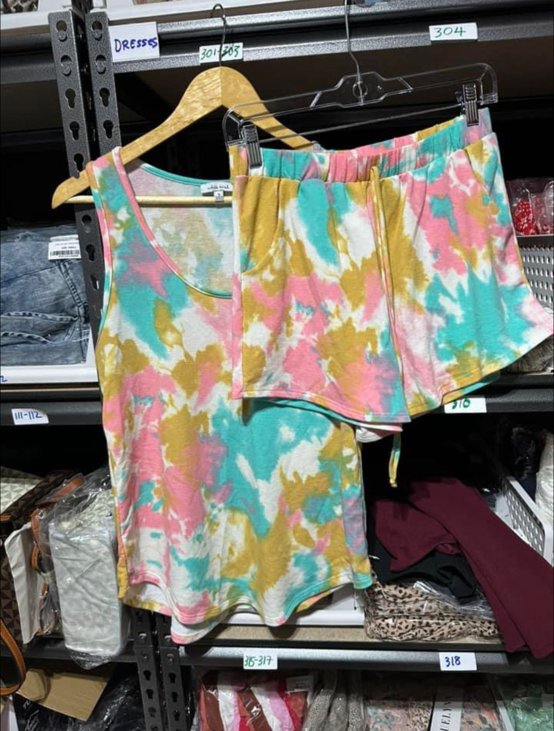 Tie Dye Shorts set