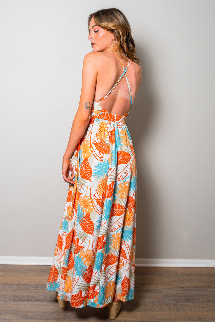 Sweet Sunset Printed Maxi Dress