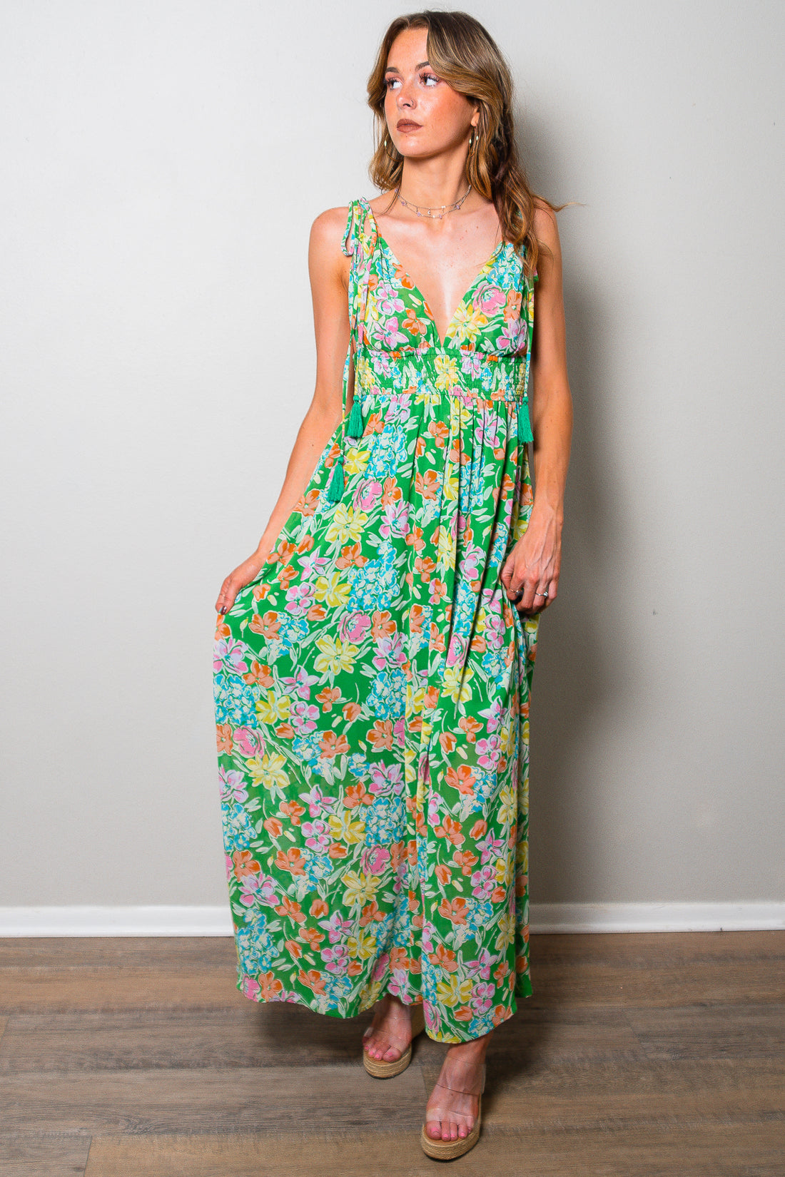 Petals In My Garden Floral Maxi Dress