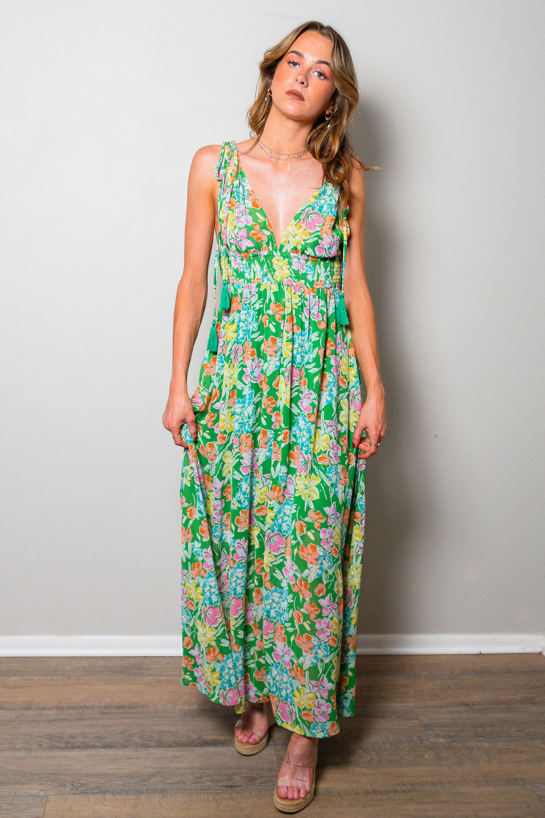 Petals In My Garden Floral Maxi Dress