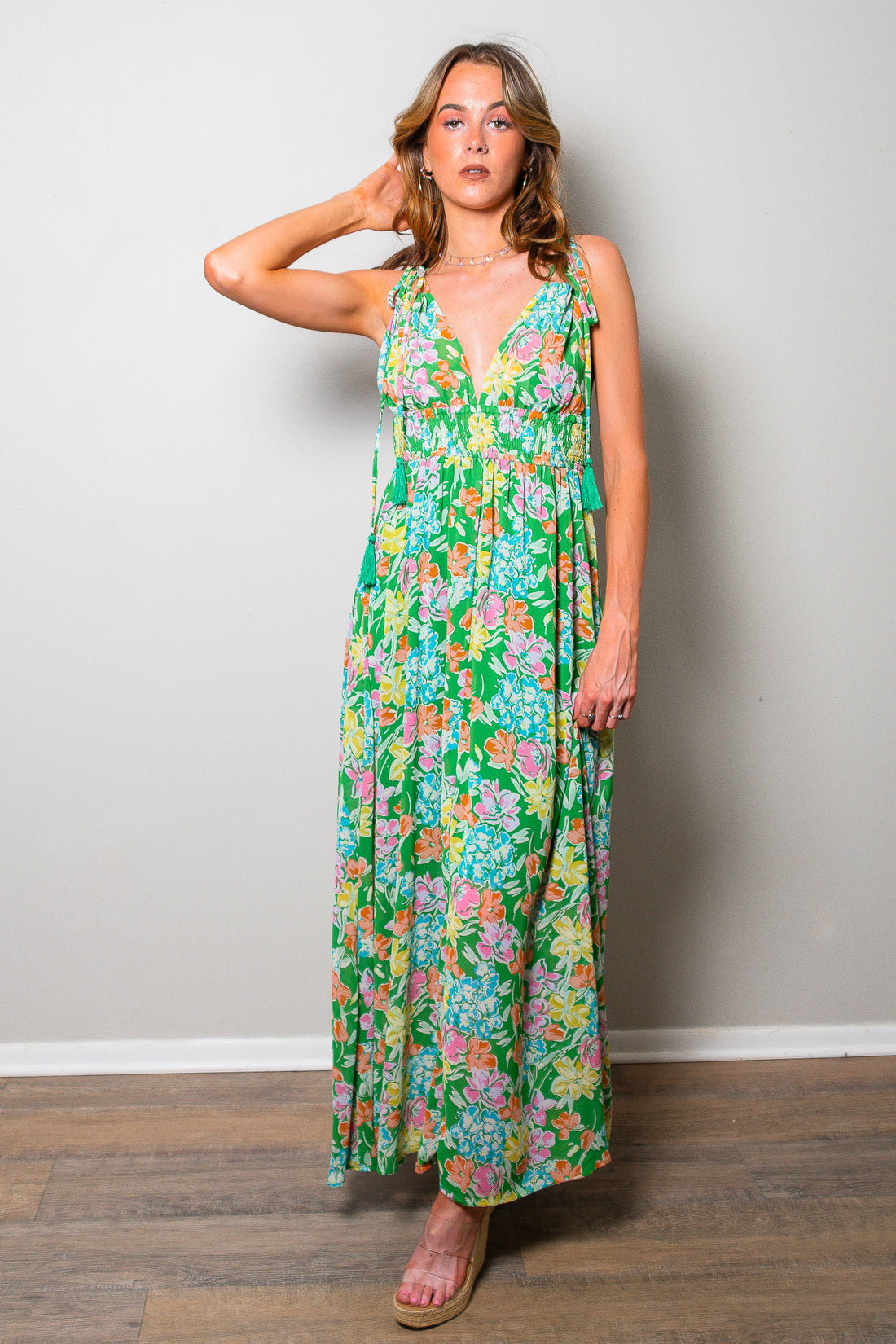 Petals In My Garden Floral Maxi Dress