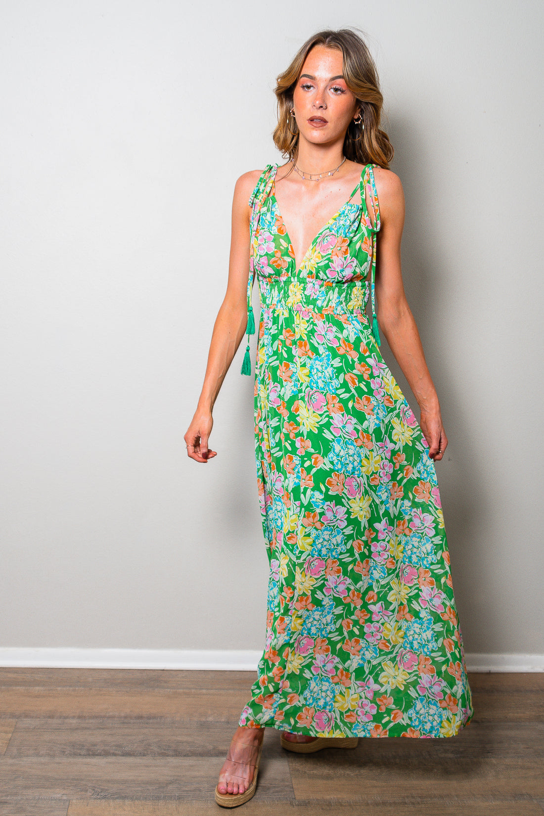 Petals In My Garden Floral Maxi Dress
