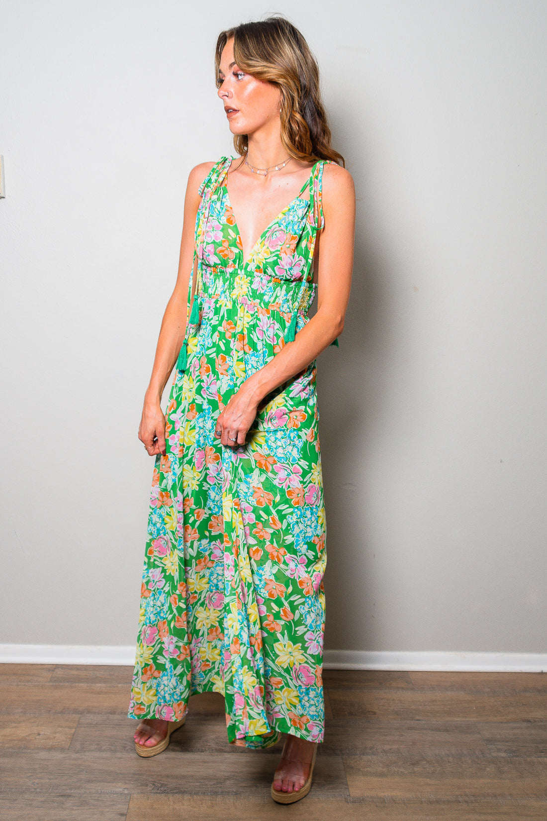 Petals In My Garden Floral Maxi Dress