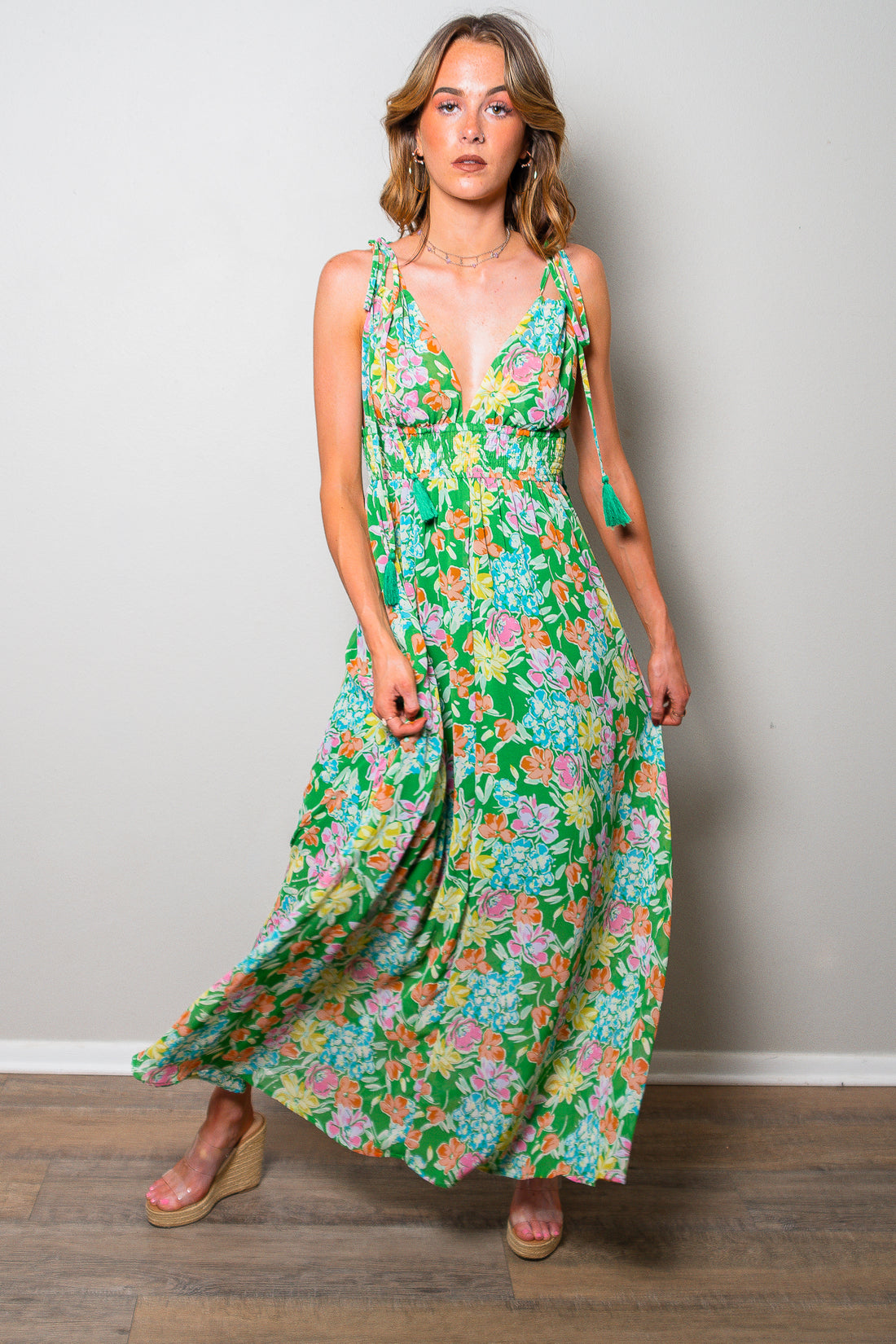 Petals In My Garden Floral Maxi Dress