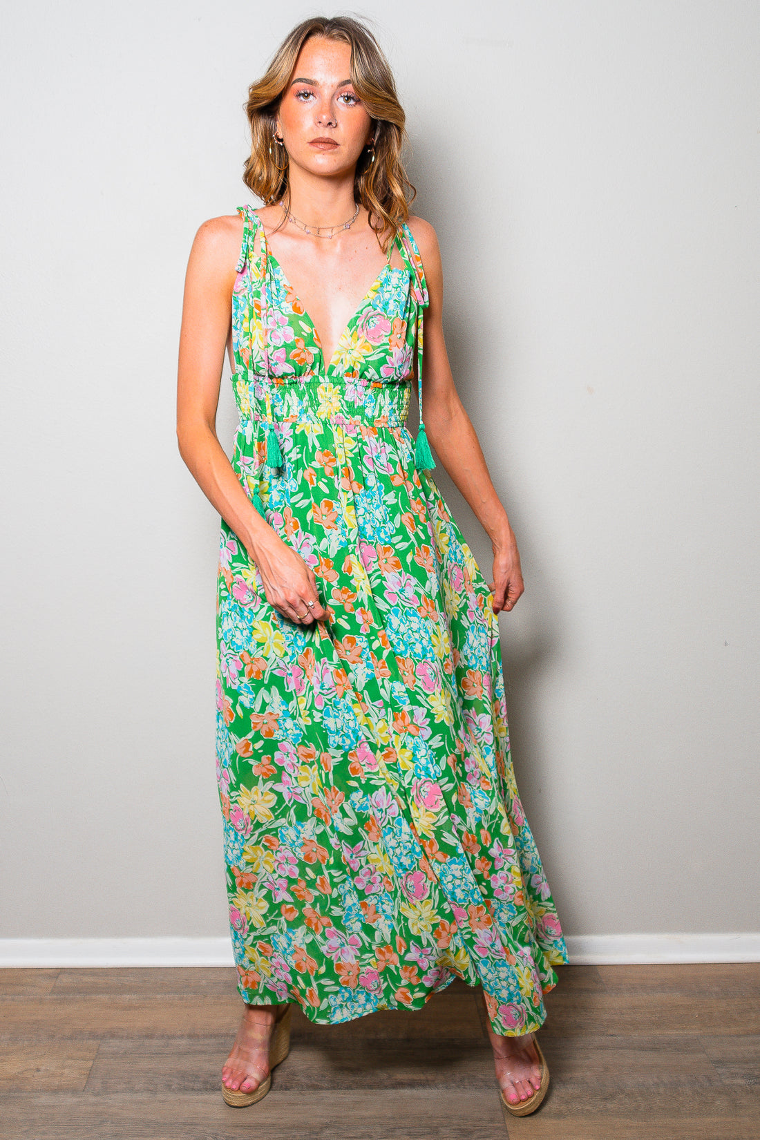 Petals In My Garden Floral Maxi Dress