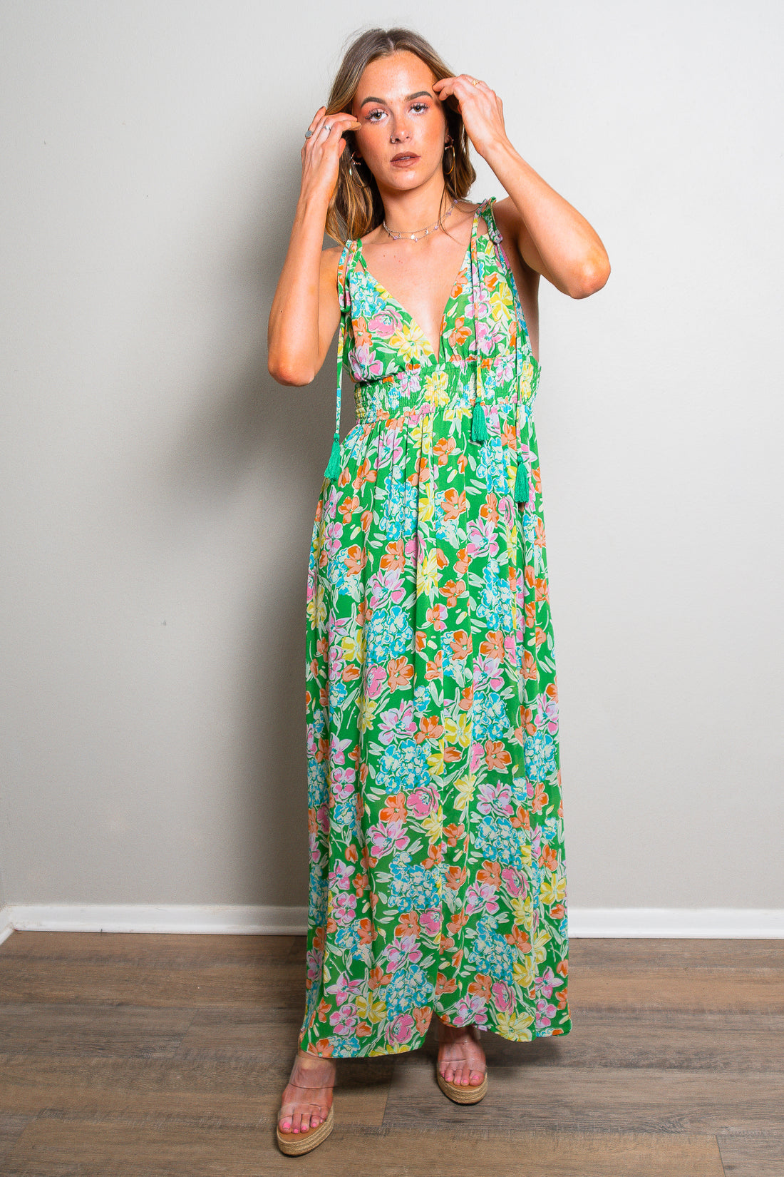 Petals In My Garden Floral Maxi Dress