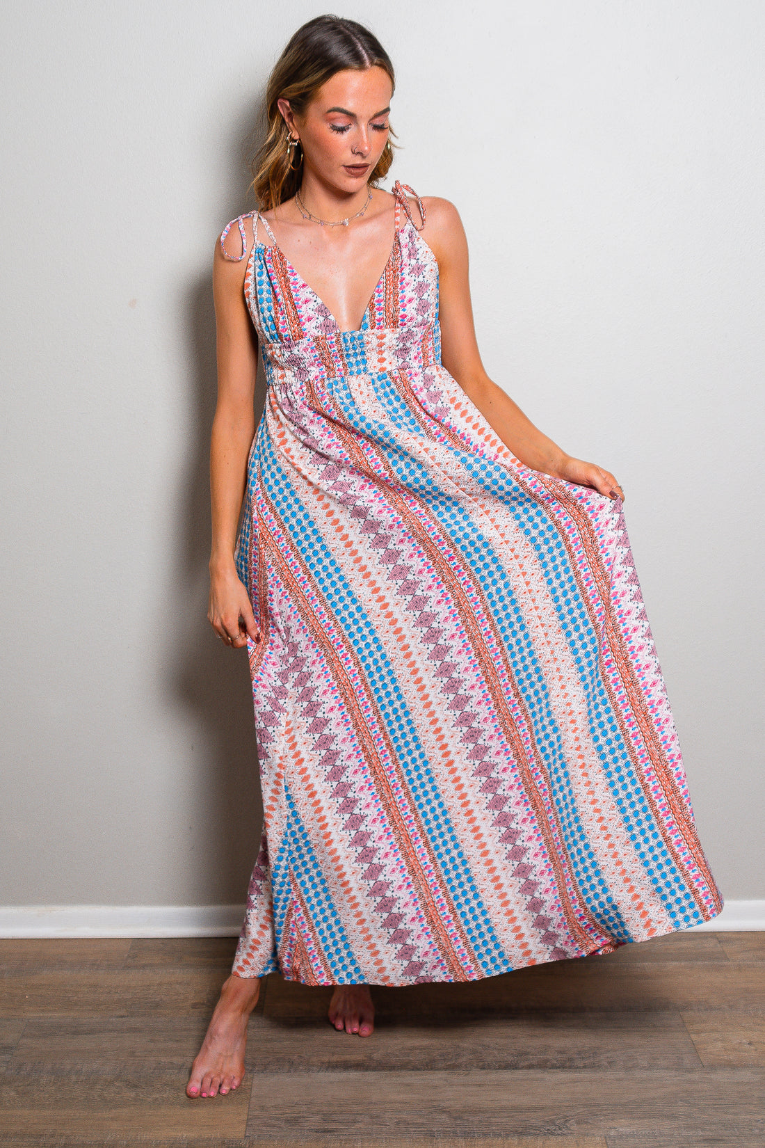 Forbidden Love Printed Maxi Dress
